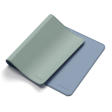 satechi dual sided eco-leather deskmate blue